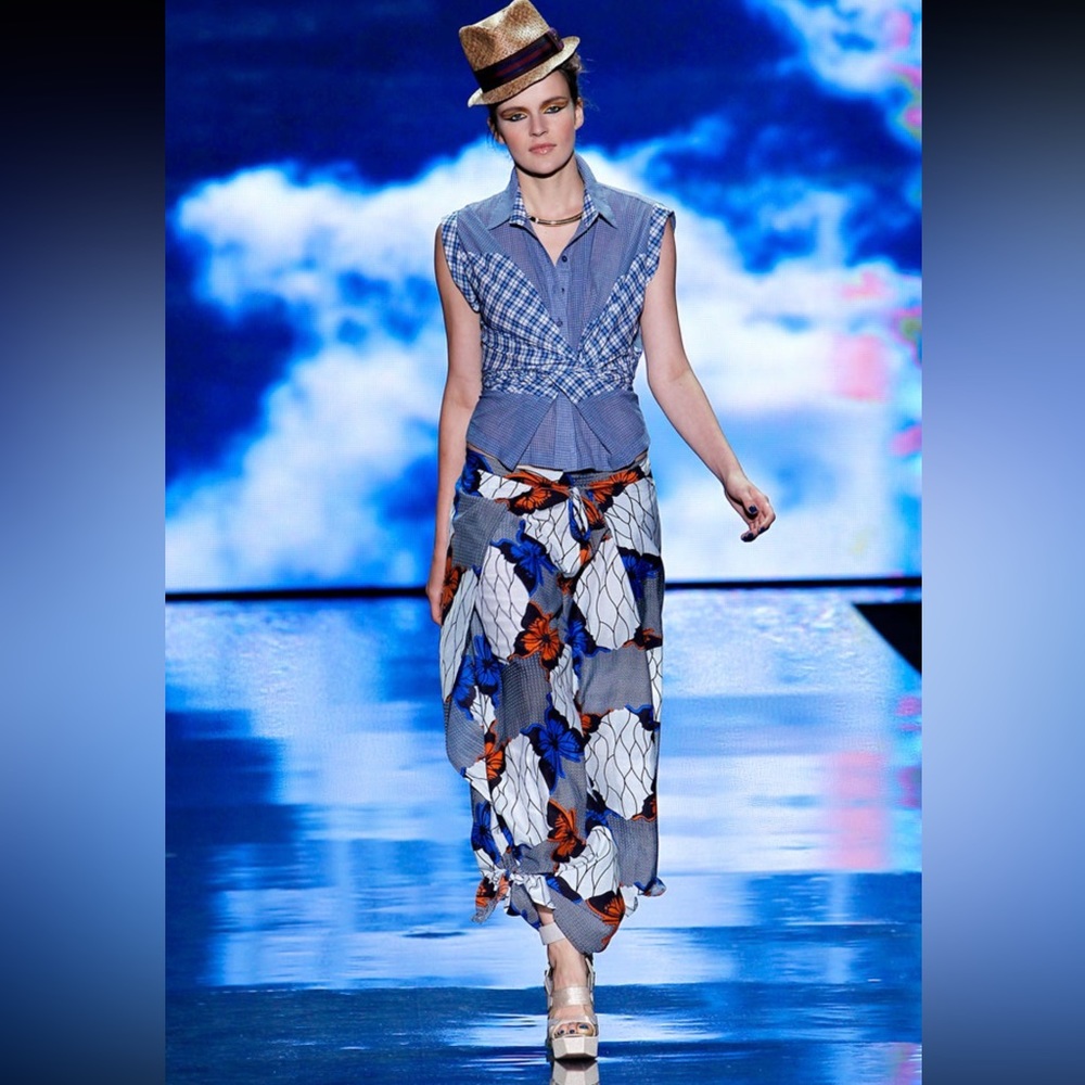 Rare Spring 2011 L.A.M.B Ready to Wear print tie pants